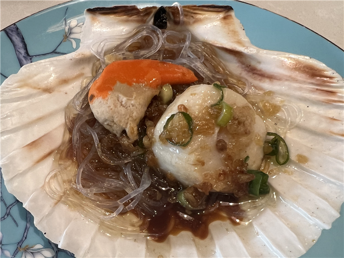 scallop with glass noodles